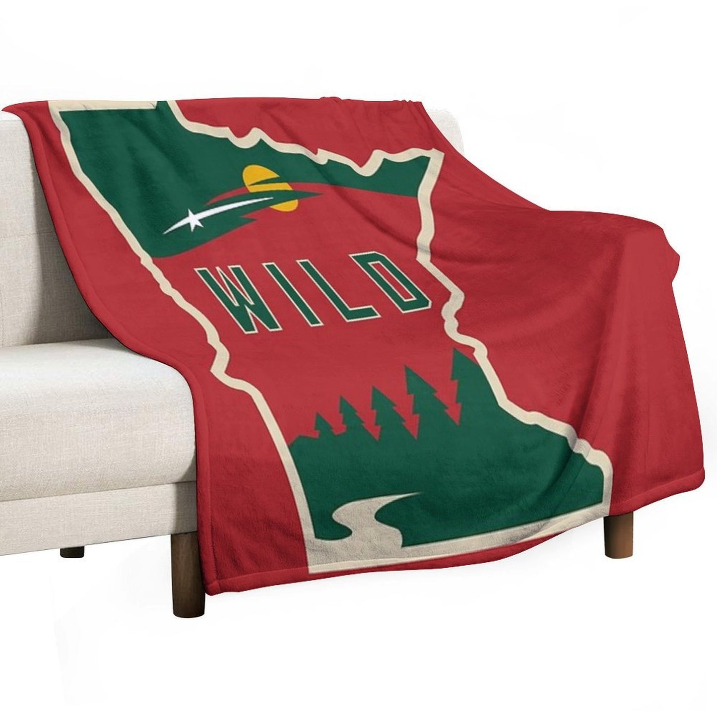 MN Wild Outline Eco-conscious Throw Blanket