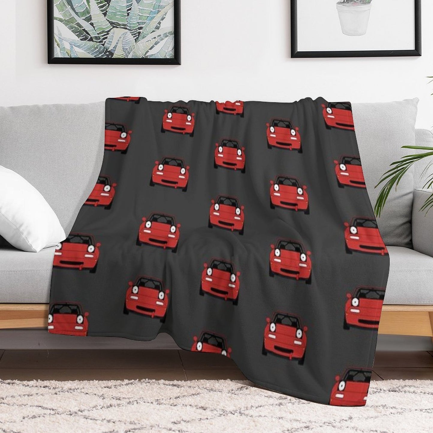 Miata Racecar Machine-washable Throw Blanket