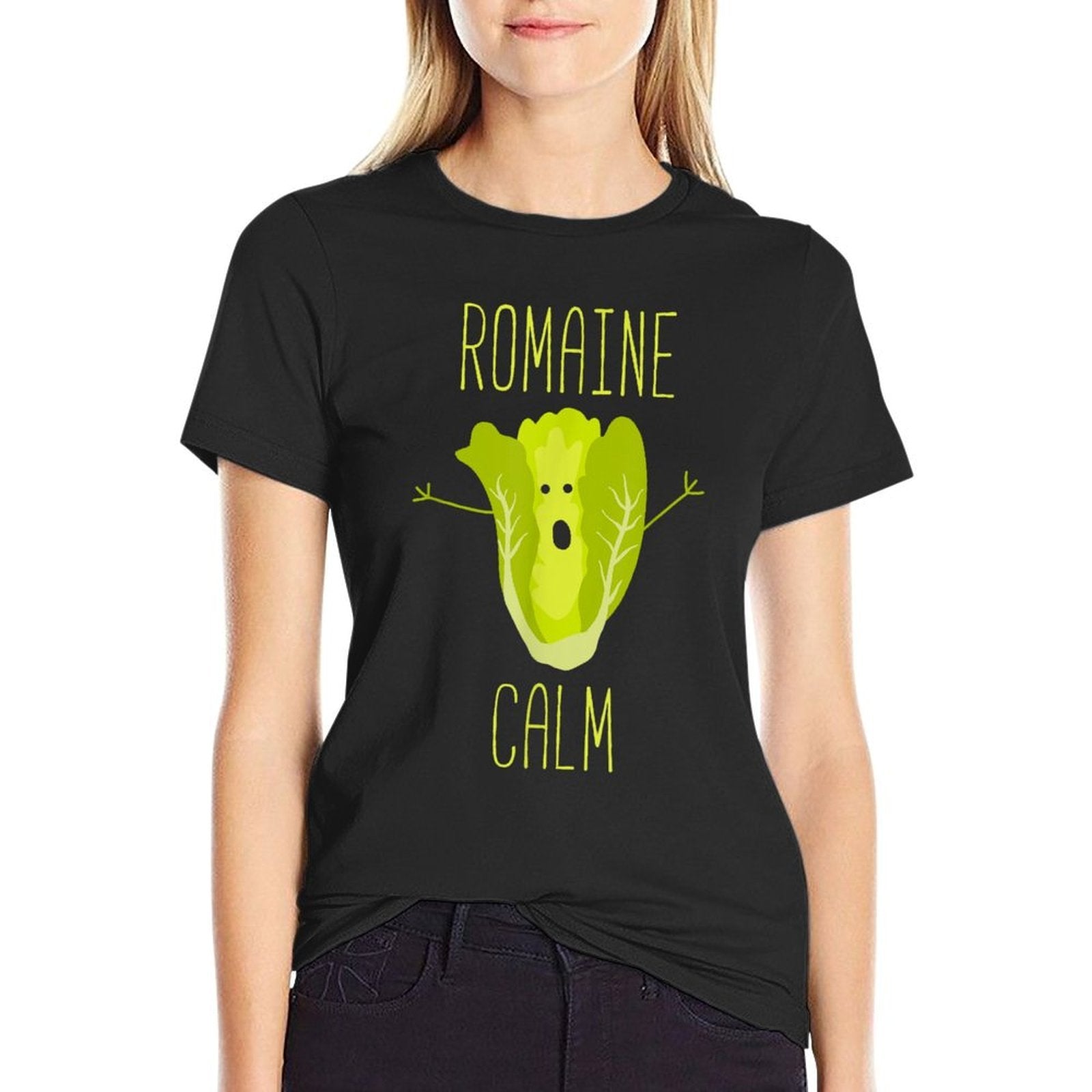 Funny Gardening Pun Romaine Calm Gardener Gift  Slim-fit Cut T-Shirt