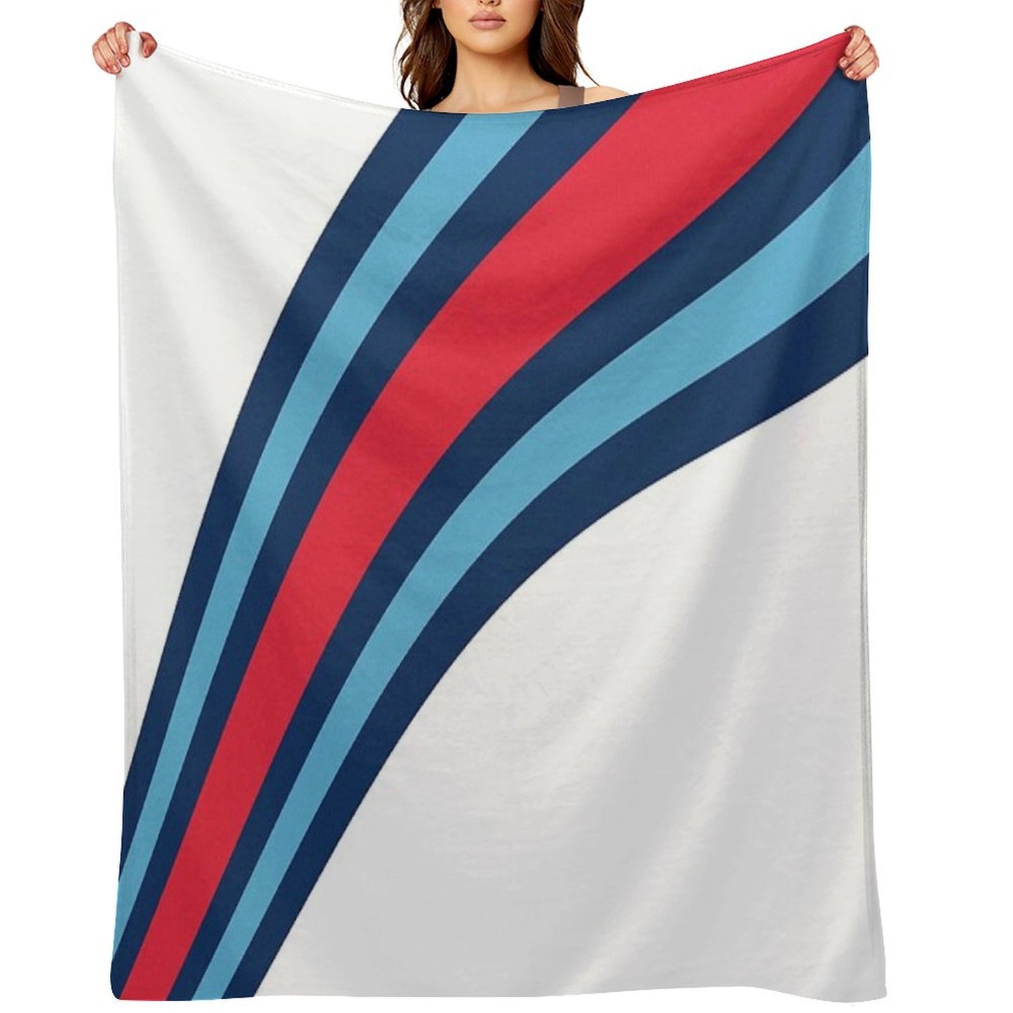F1 Martini Stripes - Formula One Velvety-soft Throw Blanket