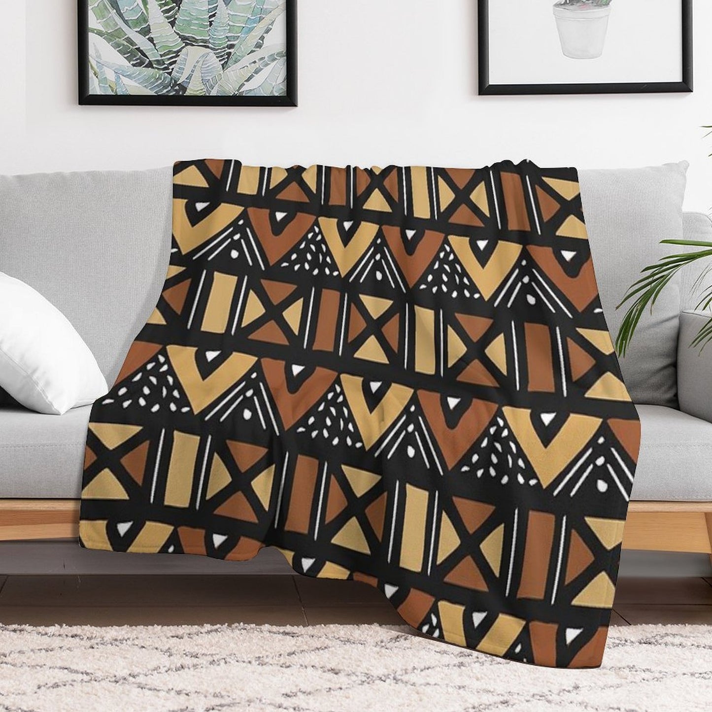 Mud Cloth Mali Eco-conscious Throw Blanket