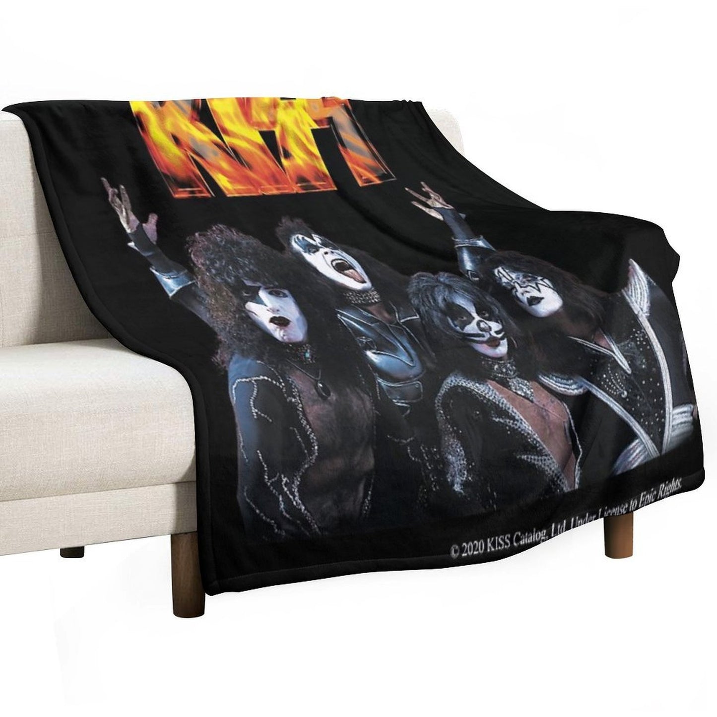 KISS Band Easy Care Throw Blanket