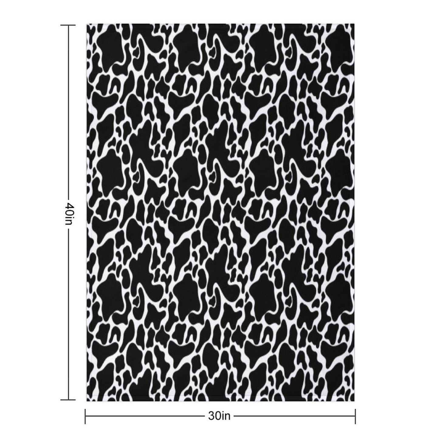 Cow Print Repeating Pattern Shrink-resistant Throw Blanket