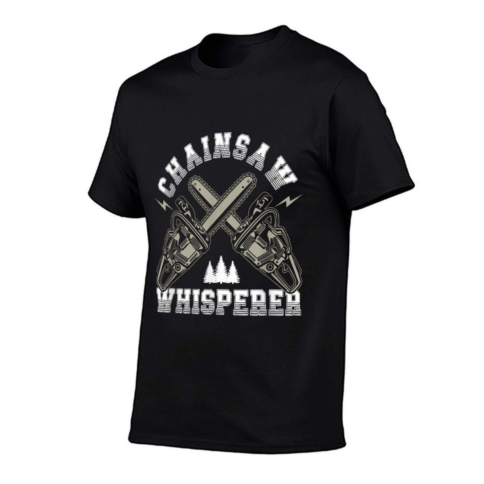 Chainsaw Whisperer  Lumberjack Forest  Woodworker  Ribbed Collar T-Shirt