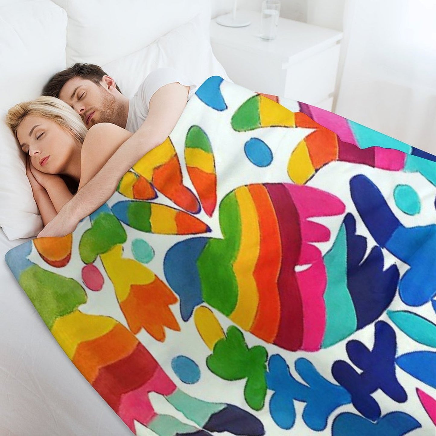 Mexican Otomi Colors Multi-functional Throw Blanket