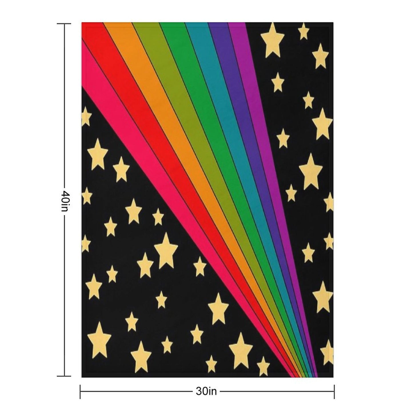 Stars And Rainbow Machine-washable Throw Blanket