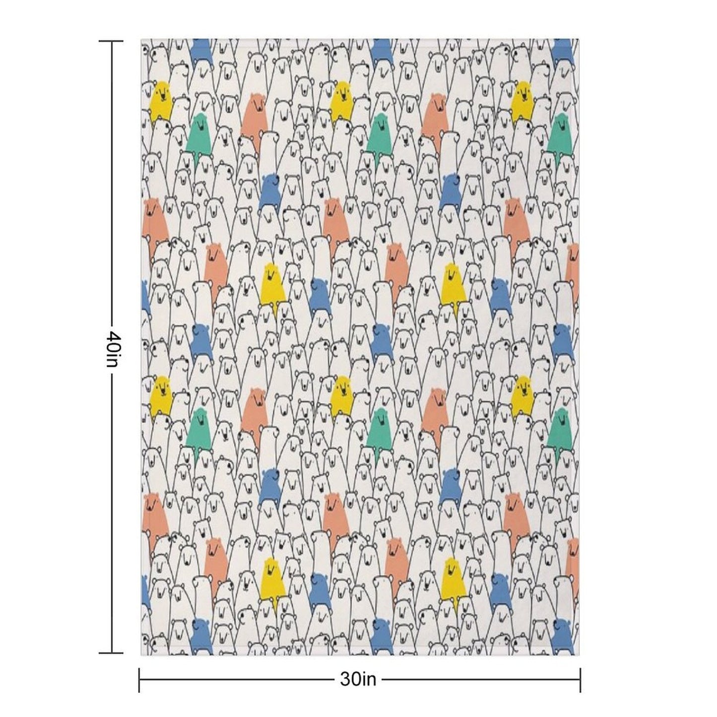 Bears Pattern Gift-ready Throw Blanket