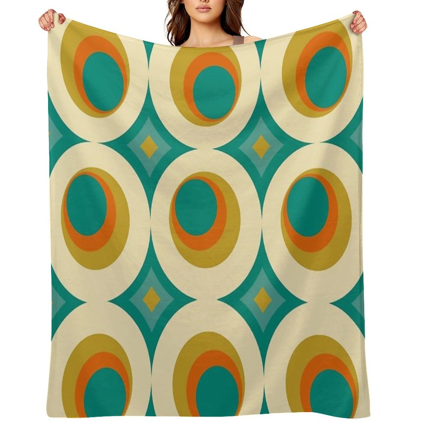 Mid-Century Modern Splash All-season Throw Blanket