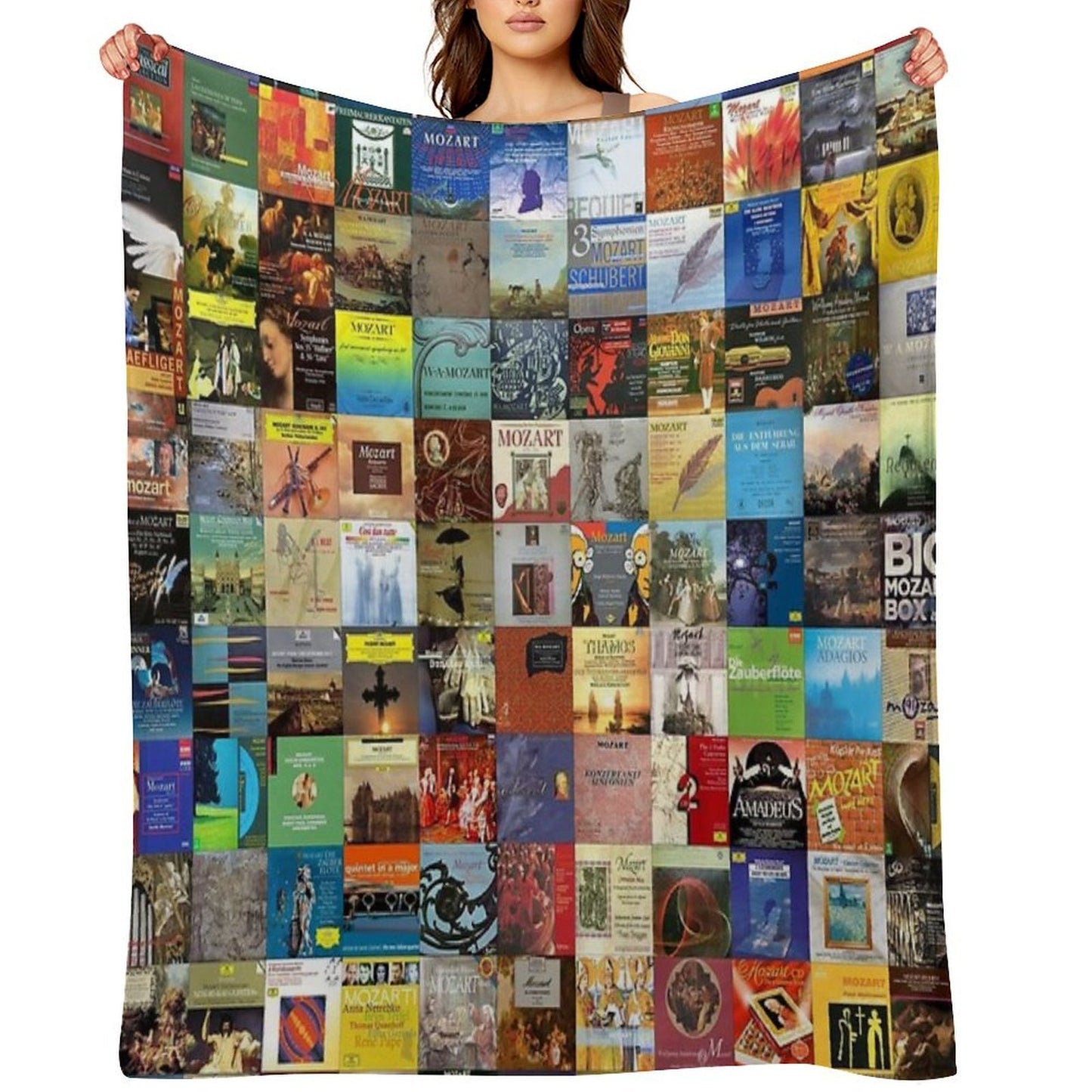 Mozart Album Covers Velvety-soft Throw Blanket