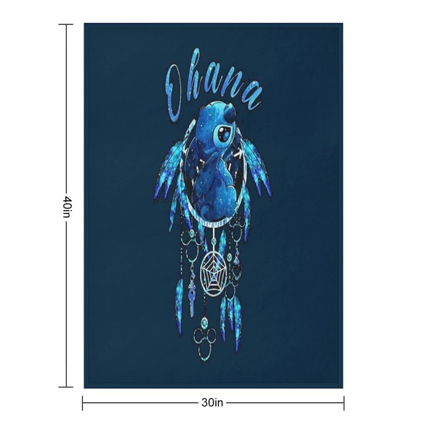 Stitch Ohana Stitch Ohana Means Family Poster All-season Throw Blanket