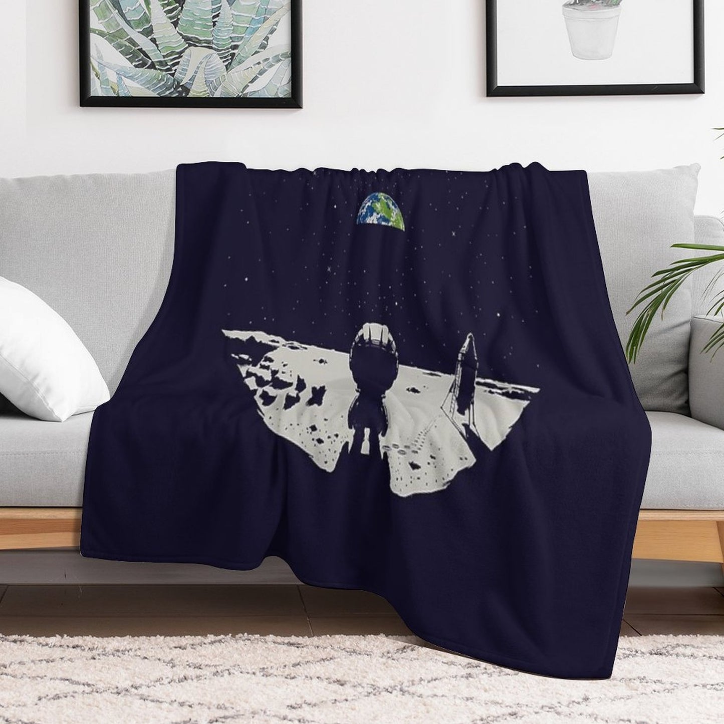 Lonely Space Wrinkle-free Throw Blanket