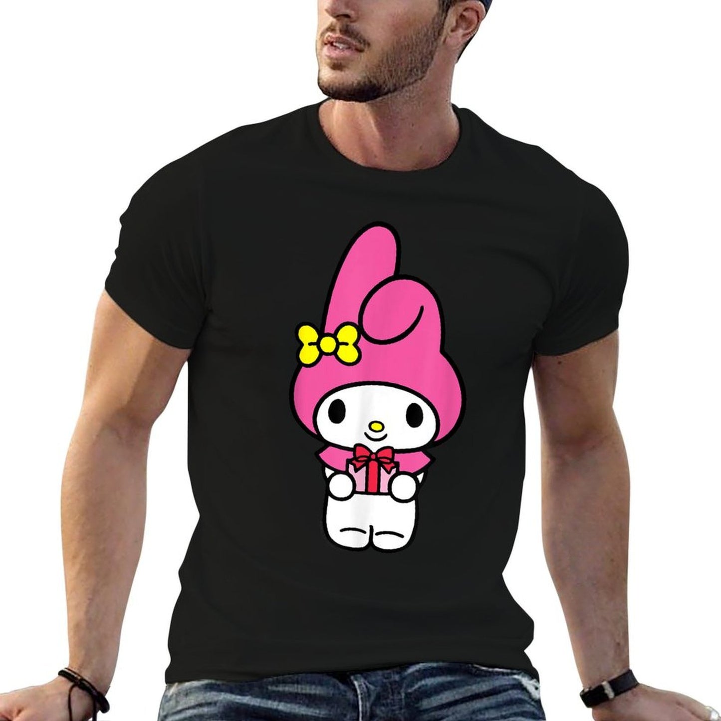 My Melody Front And Back Trendy Pattern T-Shirt