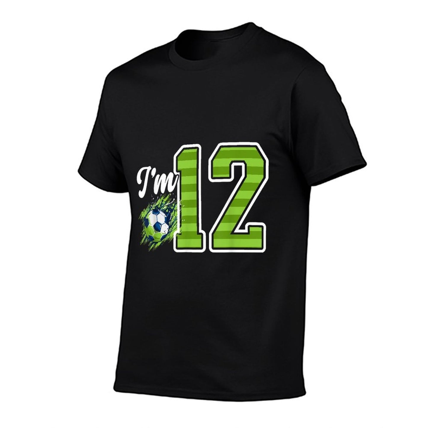 12th Soccer Birthday Party Twelve Year Old Soccer Player Heathered Texture T-Shirt