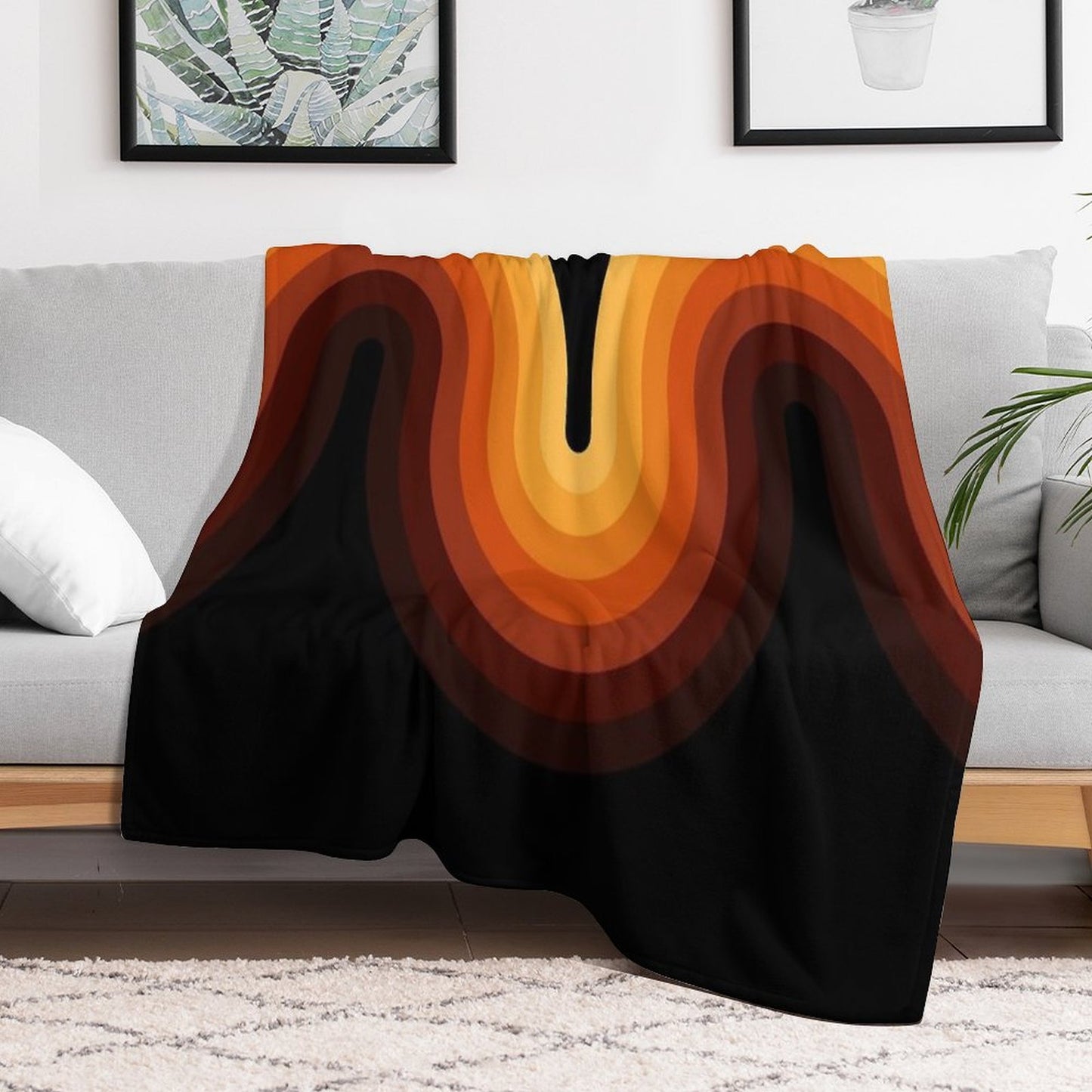 Retro Wave Anti-pilling Throw Blanket