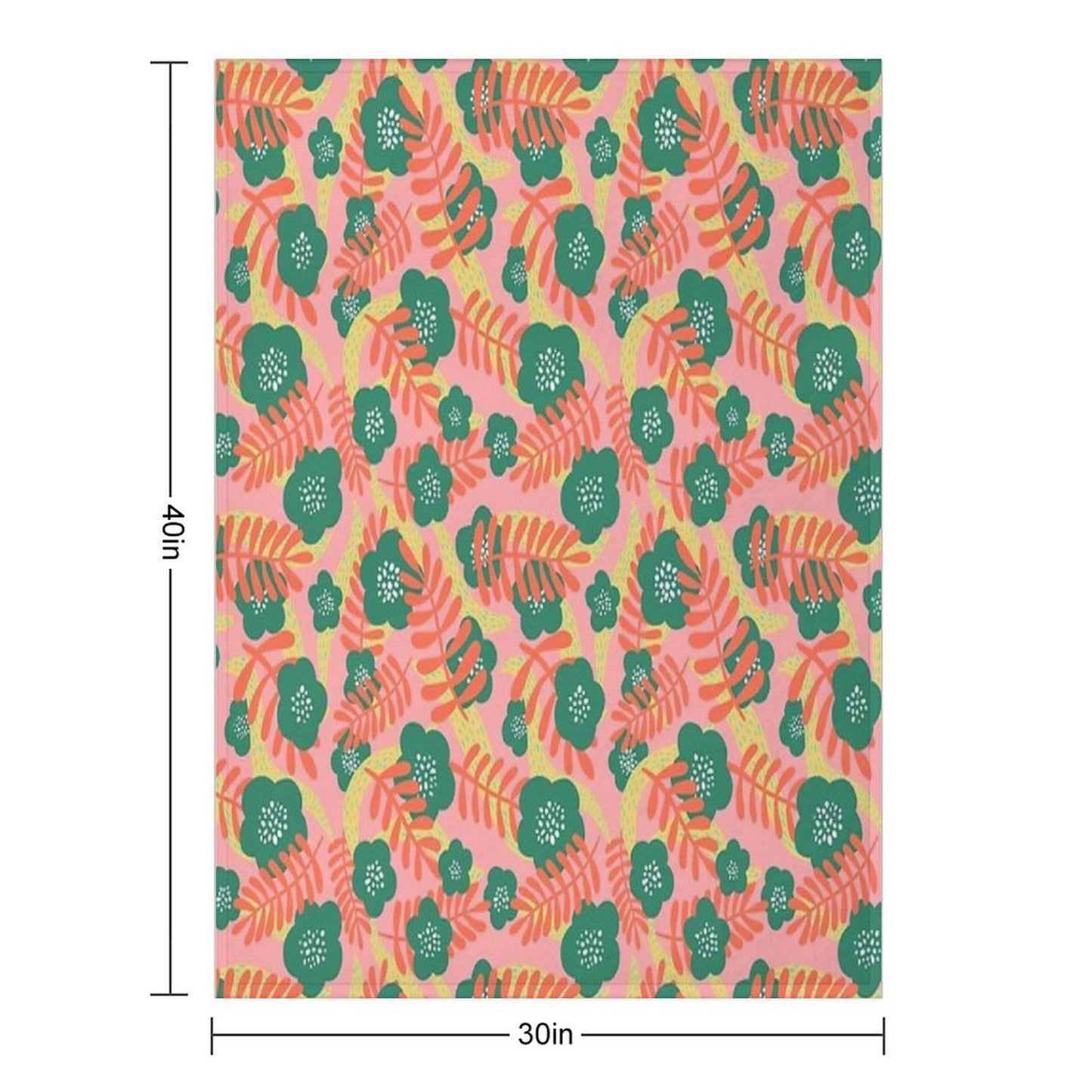 Bright Florals Wrinkle-free Throw Blanket