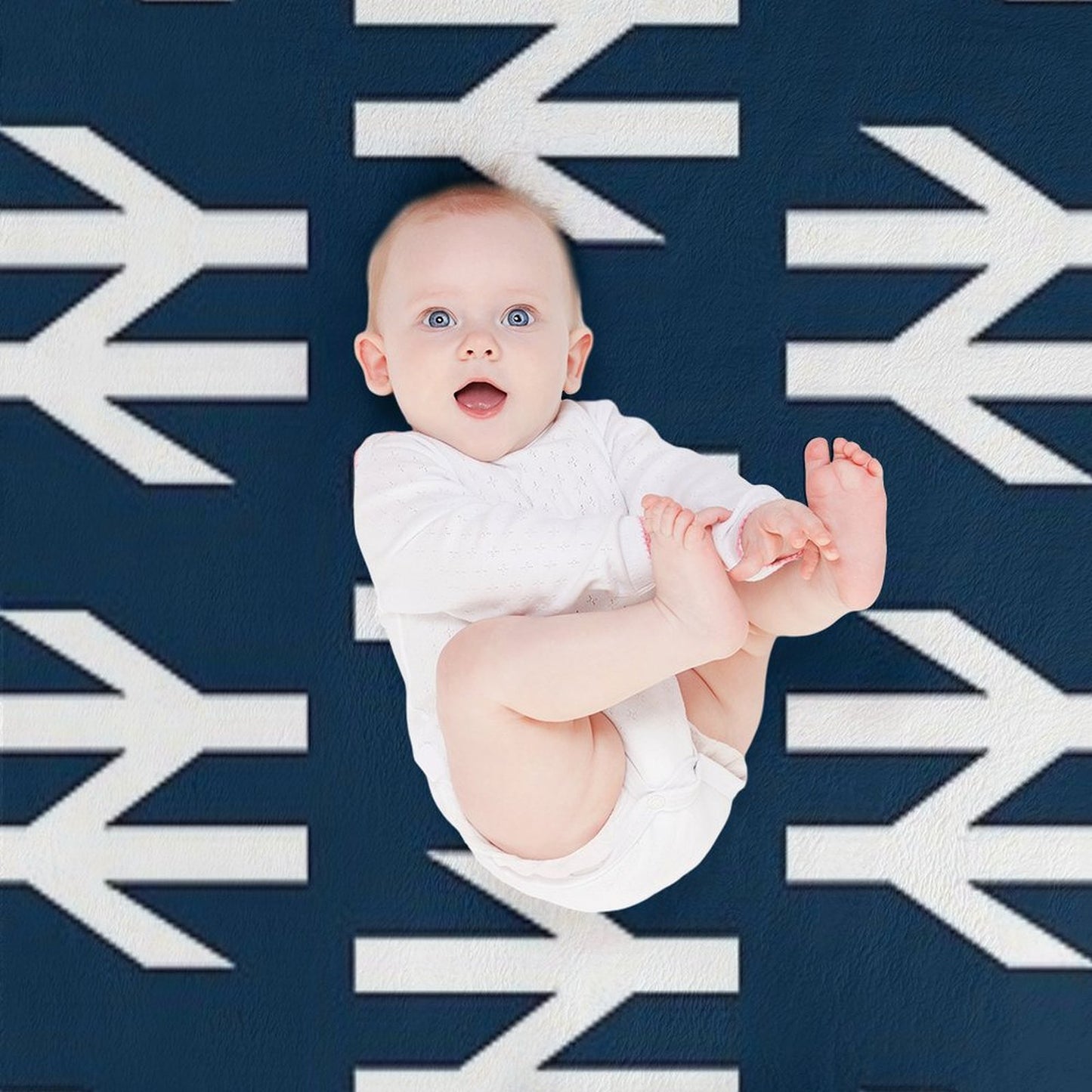 British Rail White Eco-conscious Throw Blanket