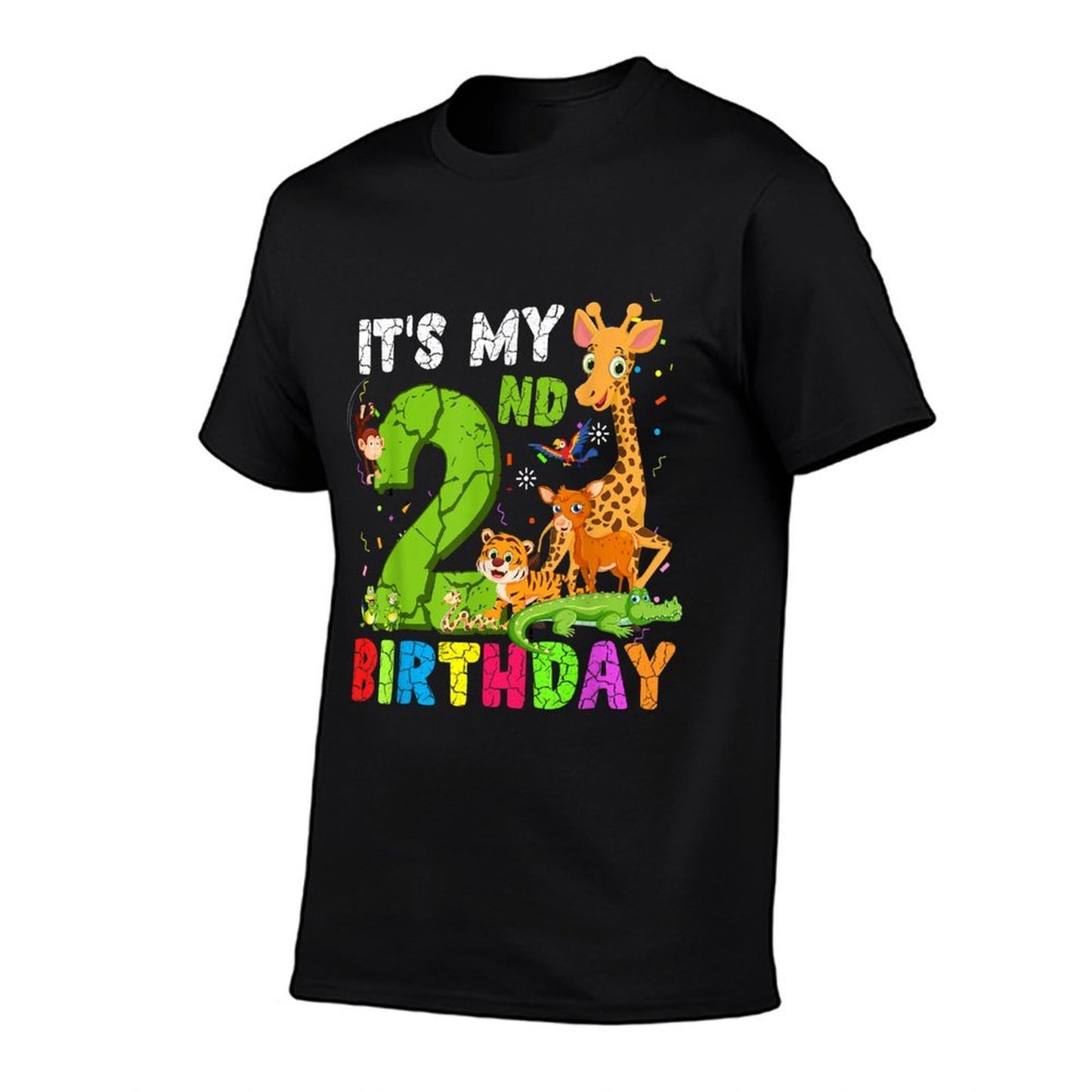 It's My 2nd Birthday Animals Cute Zoo 2 Year Old Boy Girl Durable T-Shirt