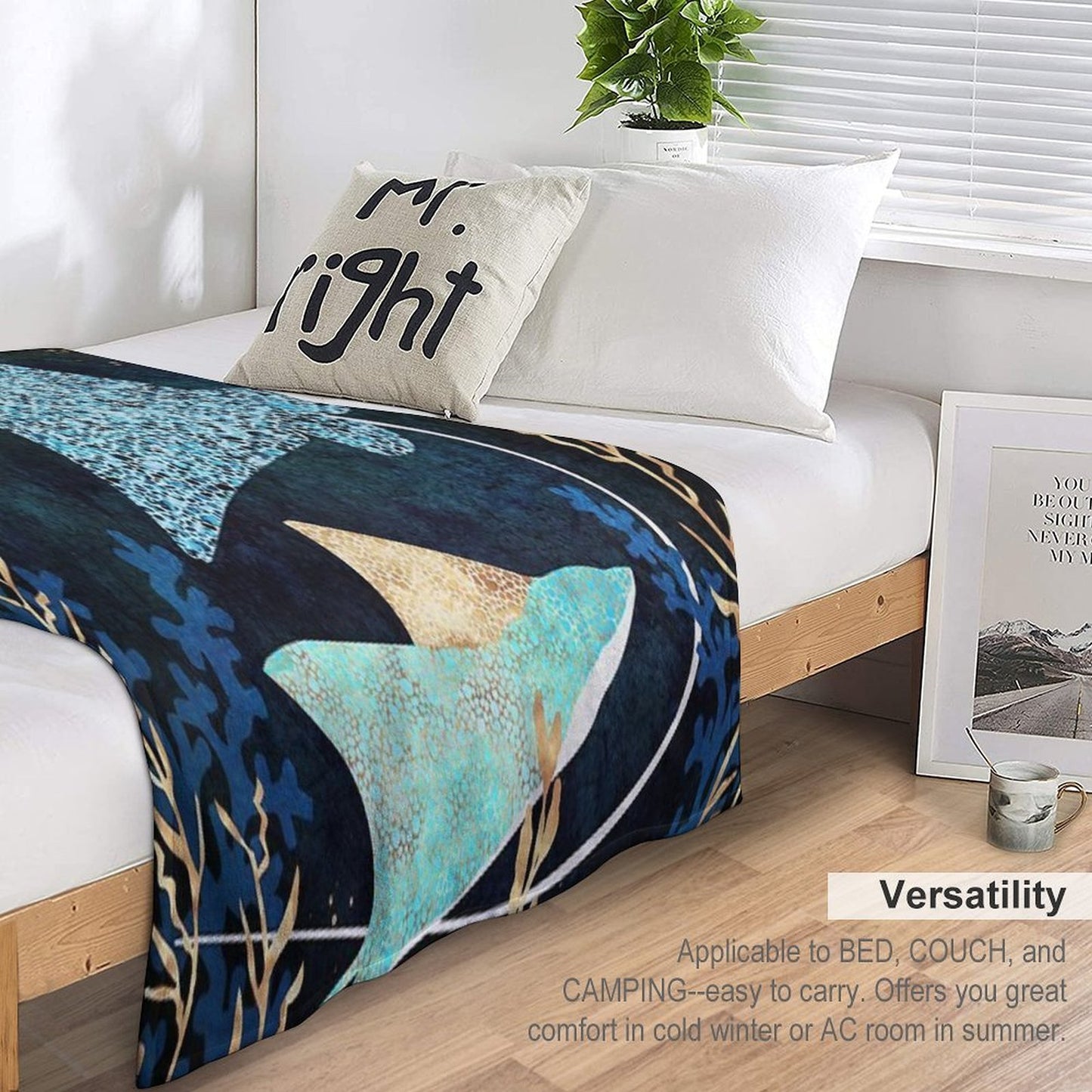 Metallic Stingray II All-season Throw Blanket