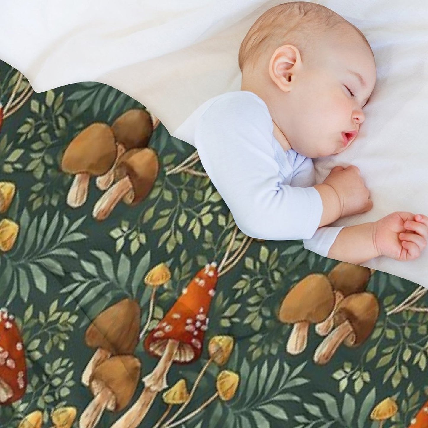 Woodland Mushroom Spray Durable Throw Blanket