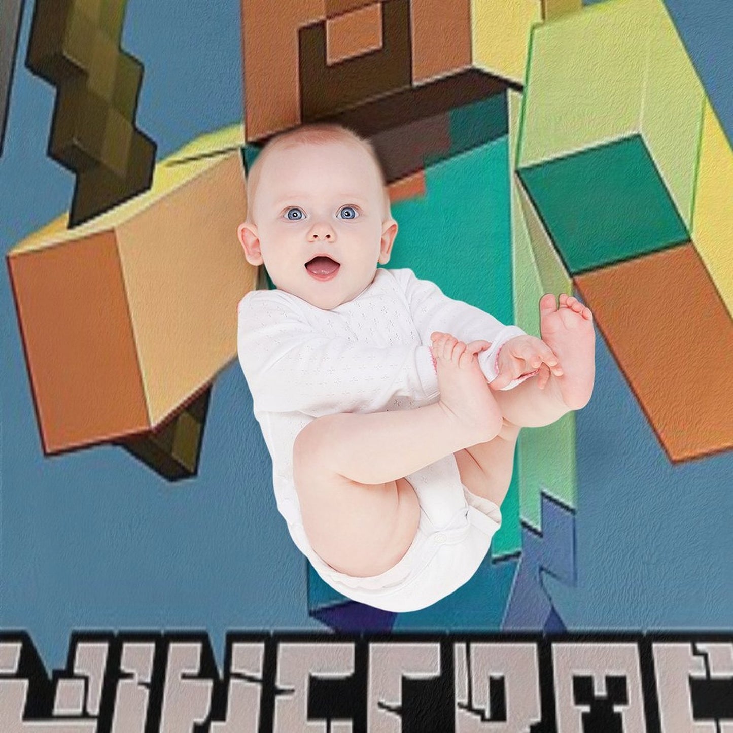 Minecraft Video Game Steve Shrink-resistant Throw Blanket