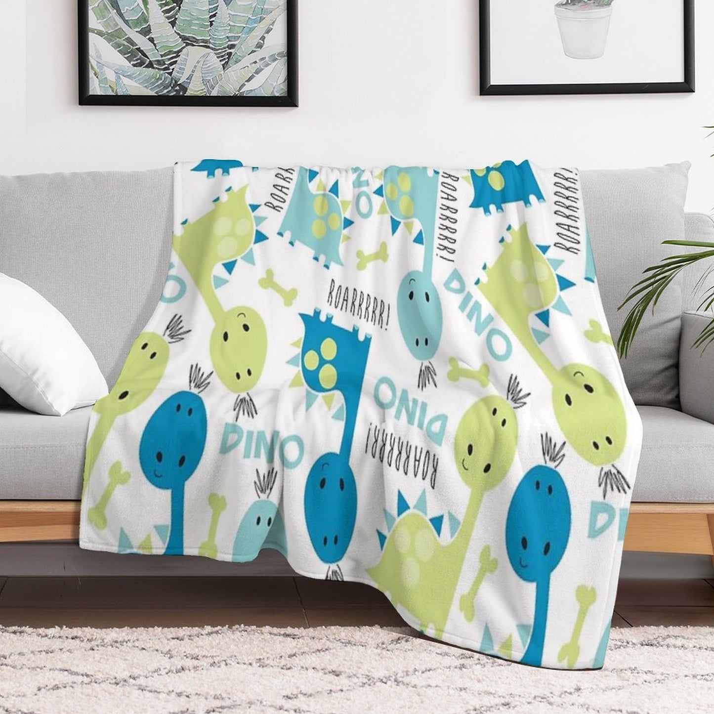 Little Roarrrrrr Dinosaurs Compact Throw Blanket