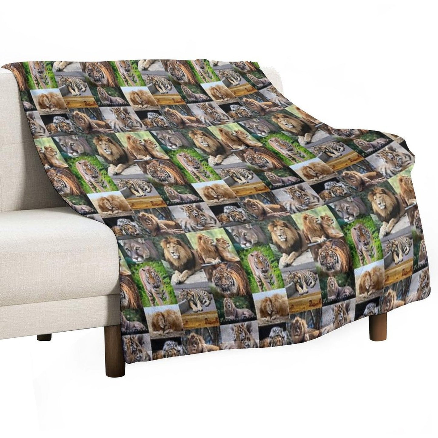 Lions And Tigers Lightweight Throw Blanket