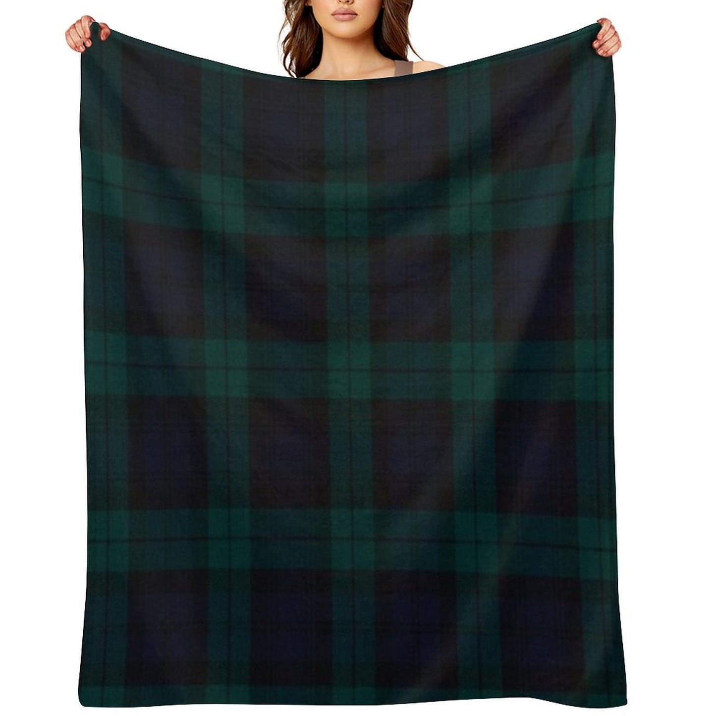 Black Watch Scottish Tartan Wrinkle-free Throw Blanket