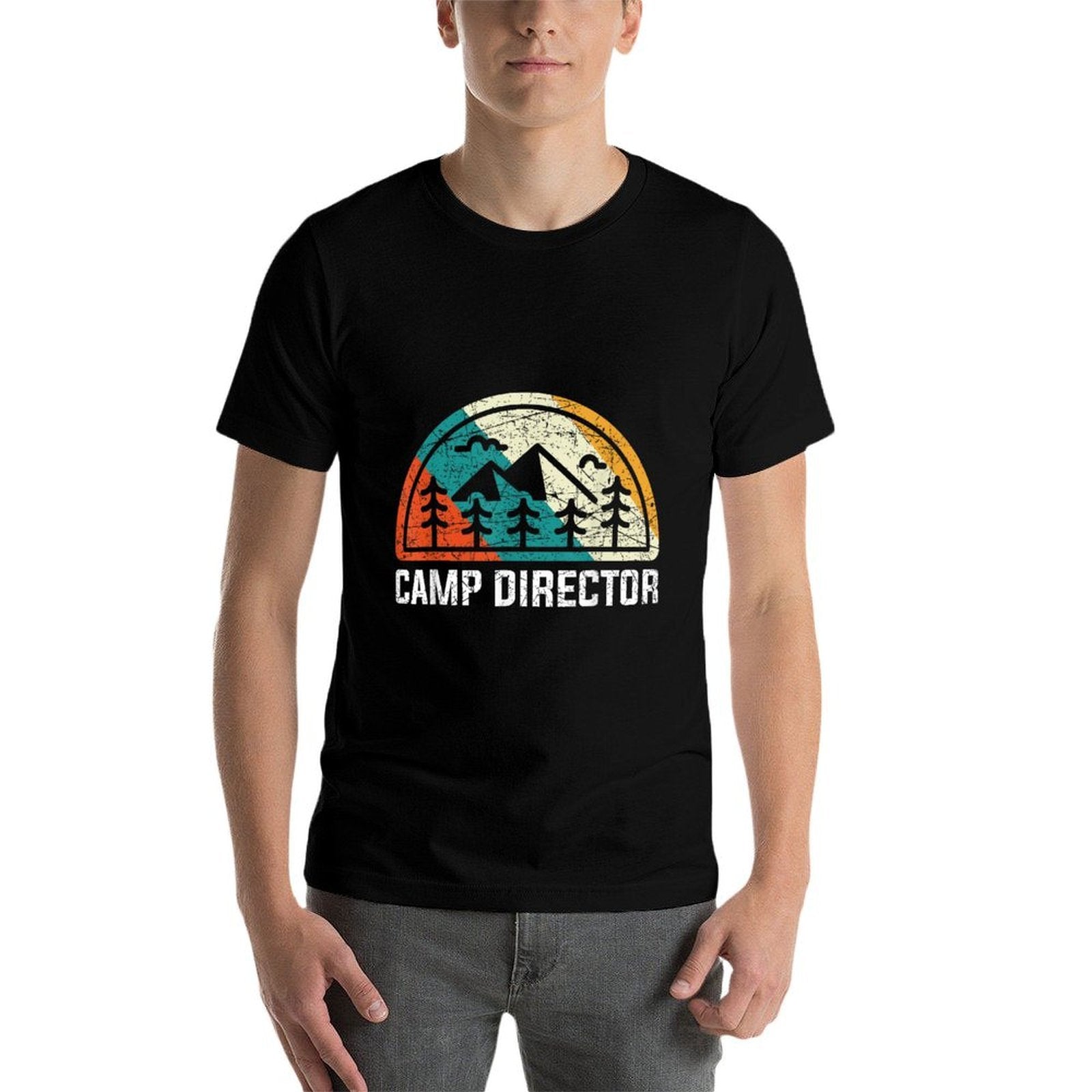 Camp Director - Retro Camping Vintage Graphic Minimalist  Moisture-wicking T-Shirt