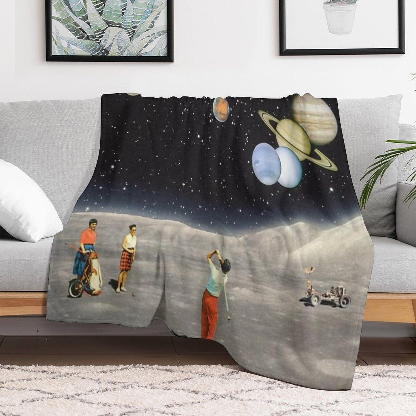 Cosmic Golf Quick-dry Throw Blanket