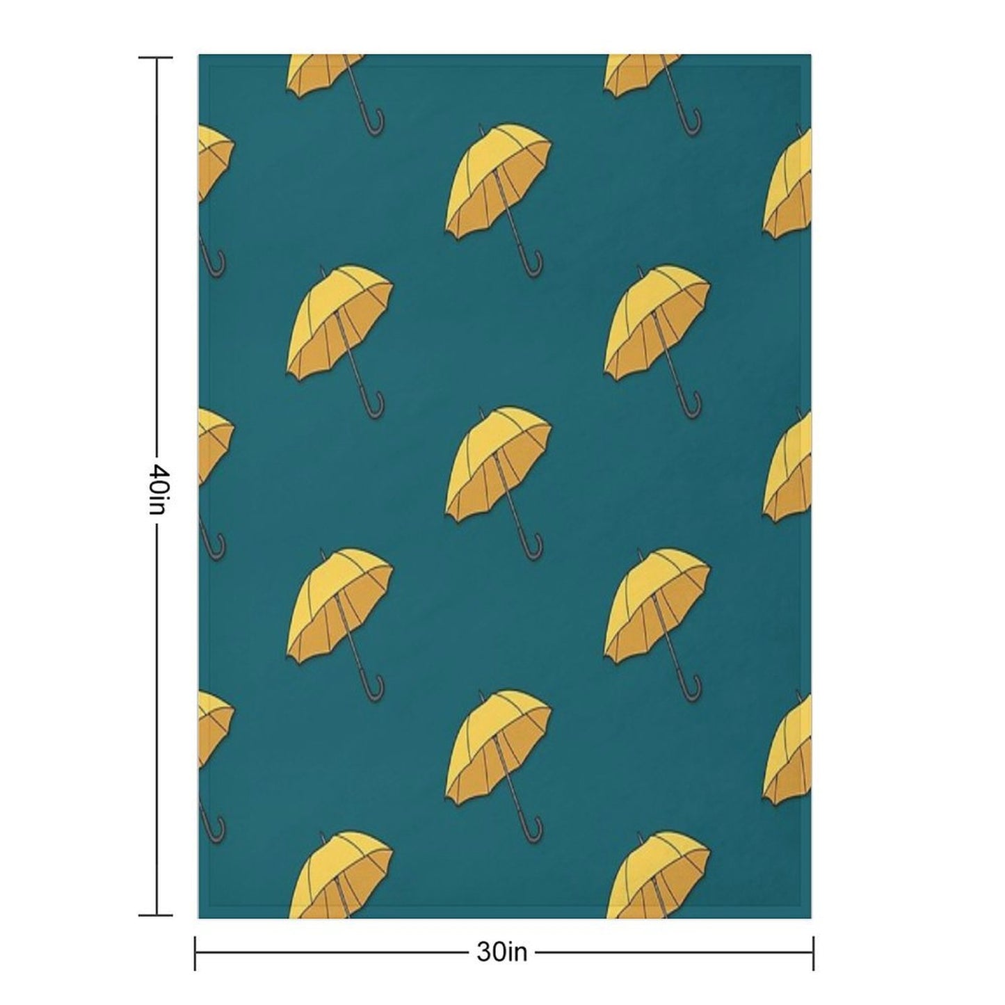Yellow Umbrella Comfort Throw Blanket