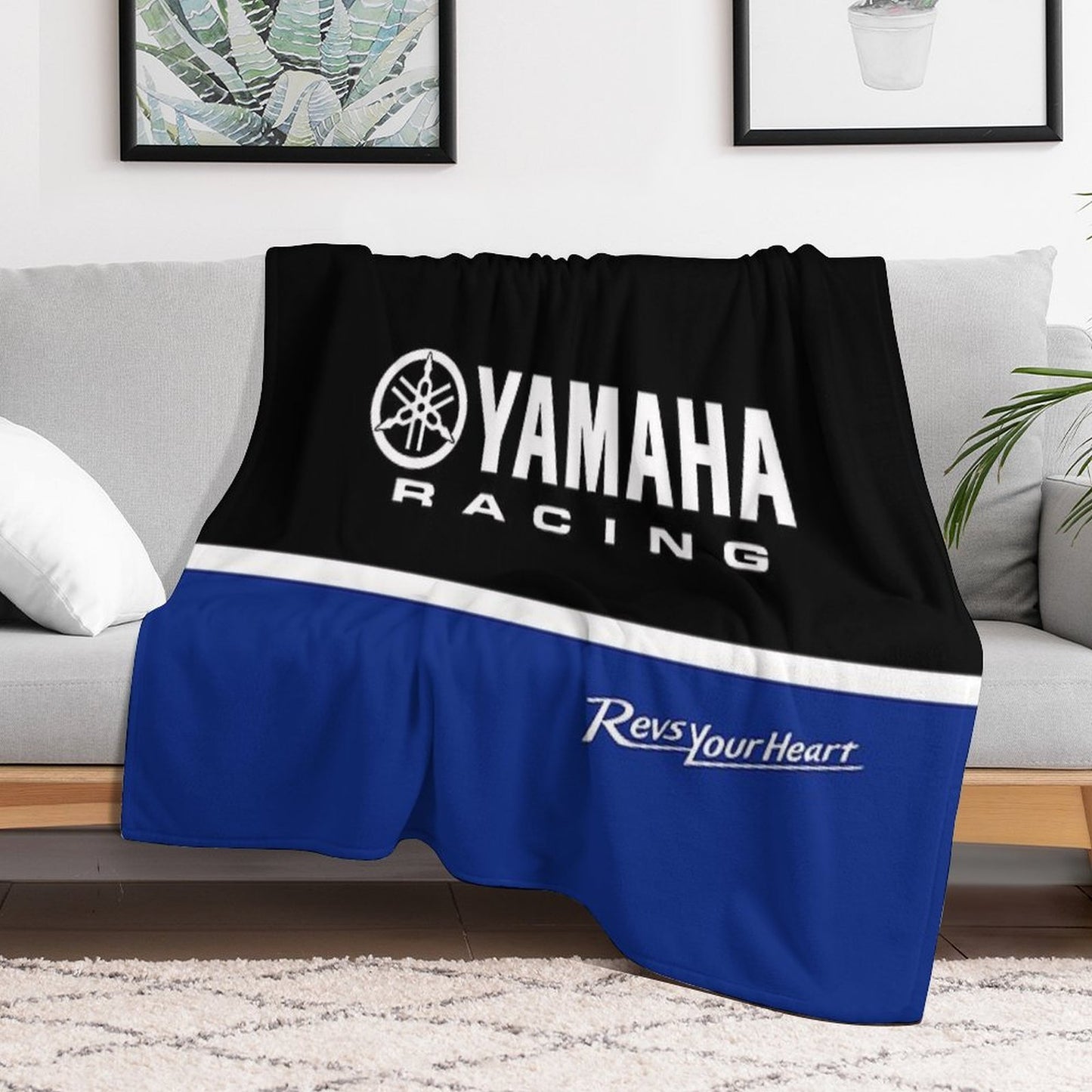 YAMAHA Race Easy Care Throw Blanket