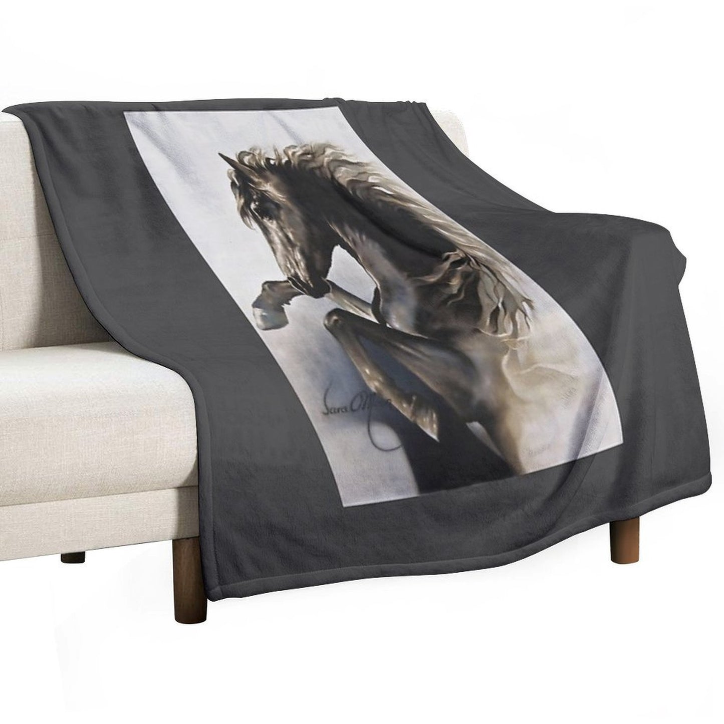 Black Fury Sustainable Throw Blanket