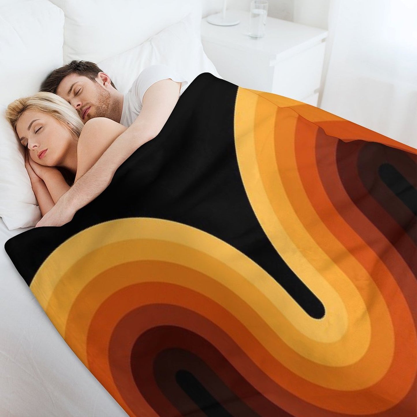 Retro Wave Anti-pilling Throw Blanket