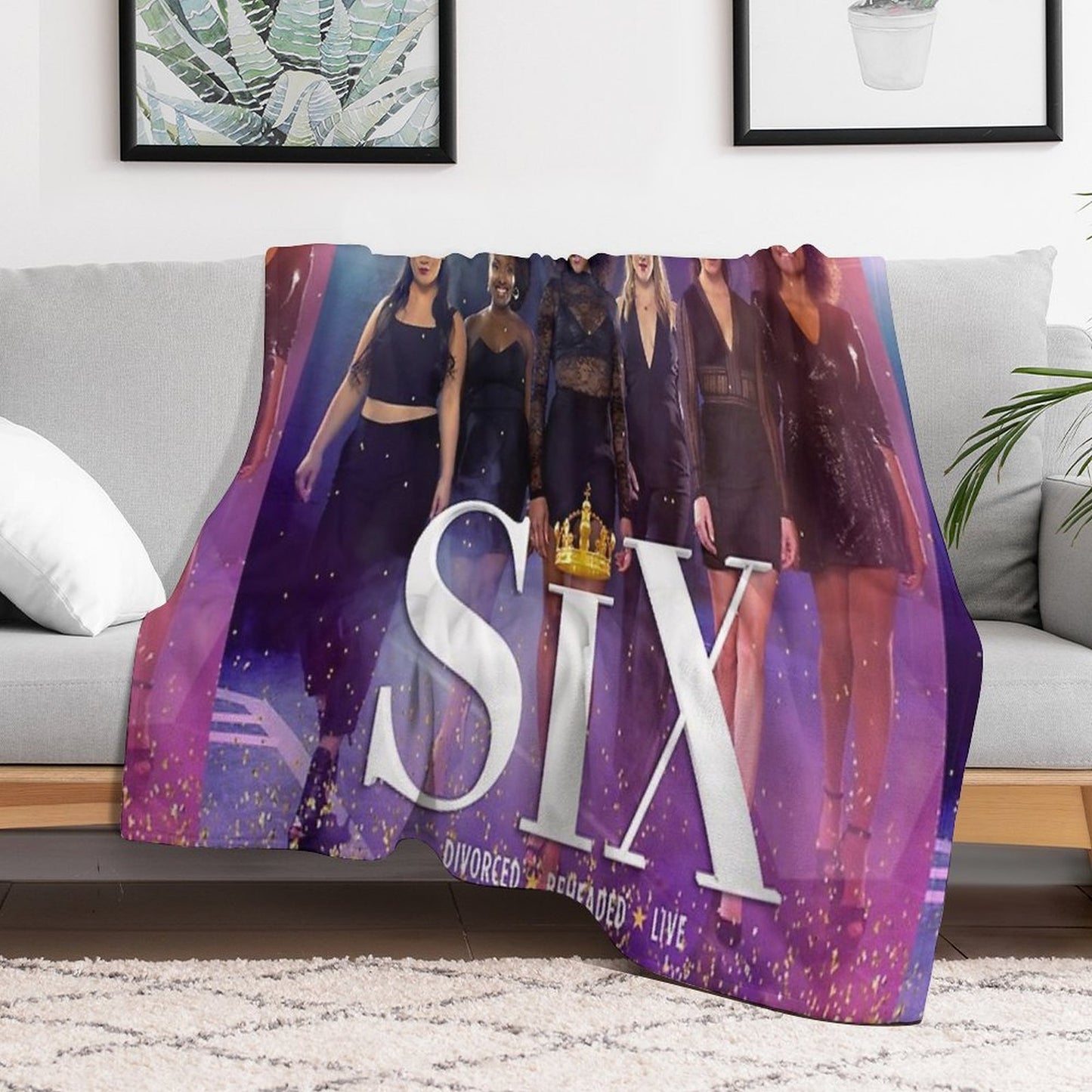 Six Broadway Cast Anti-pilling Throw Blanket