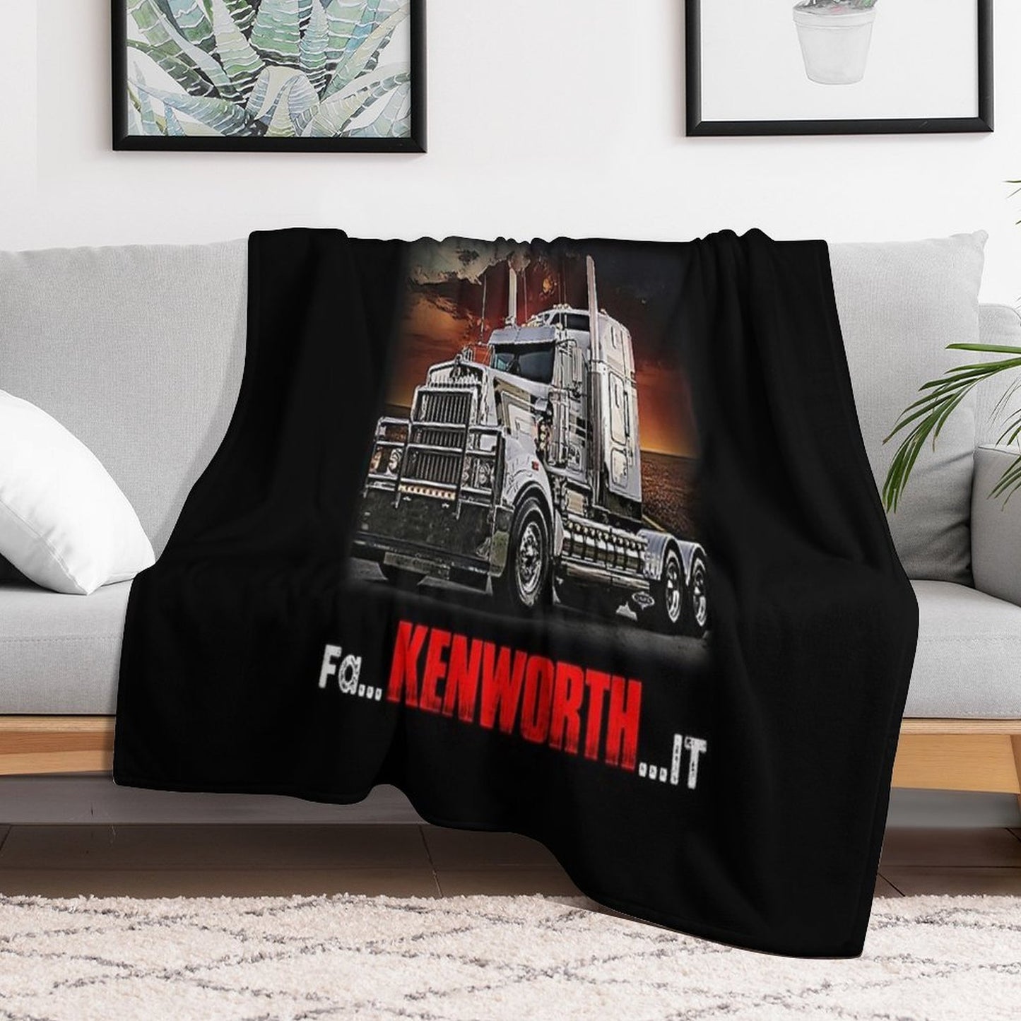 Truck It Ain&Rsquo;T Easy But It&Rsquo;S Fa Kenworth It Gift-ready Throw Blanket