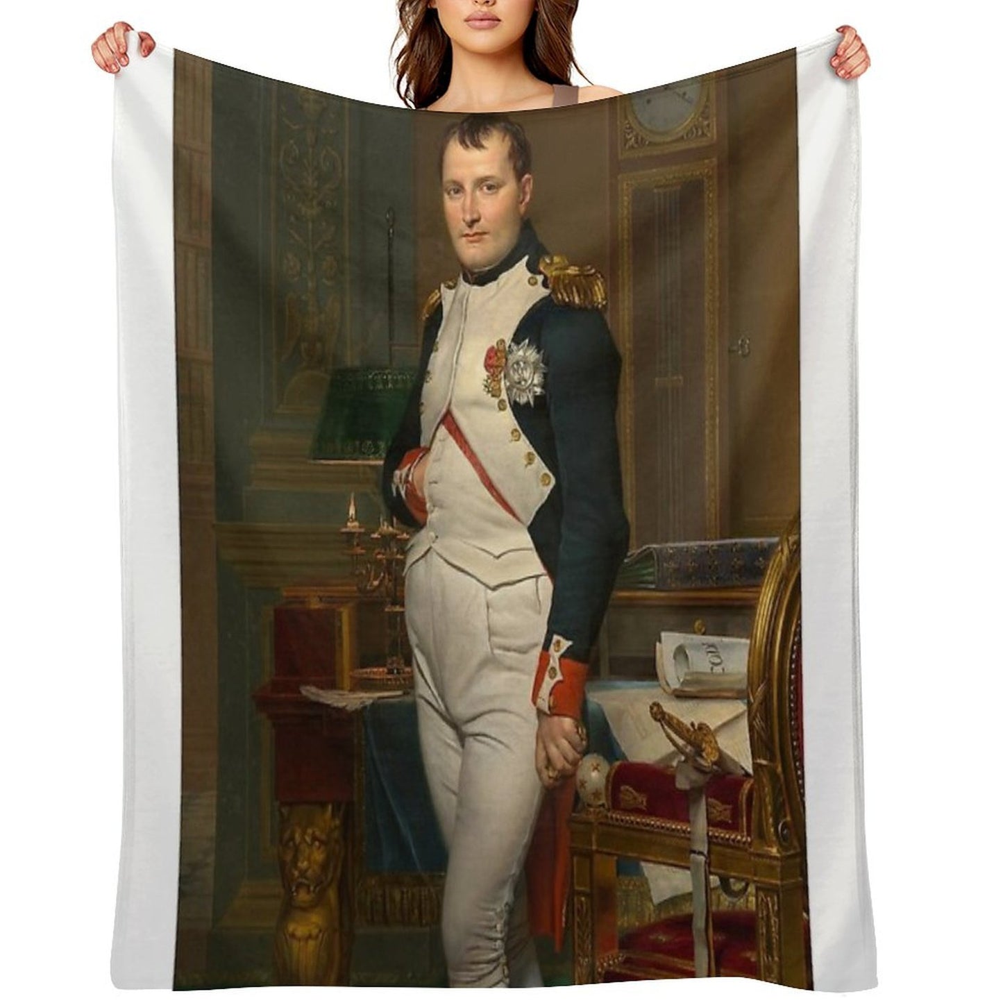 Napoleon Bonaparte Portrait Anti-pilling Throw Blanket