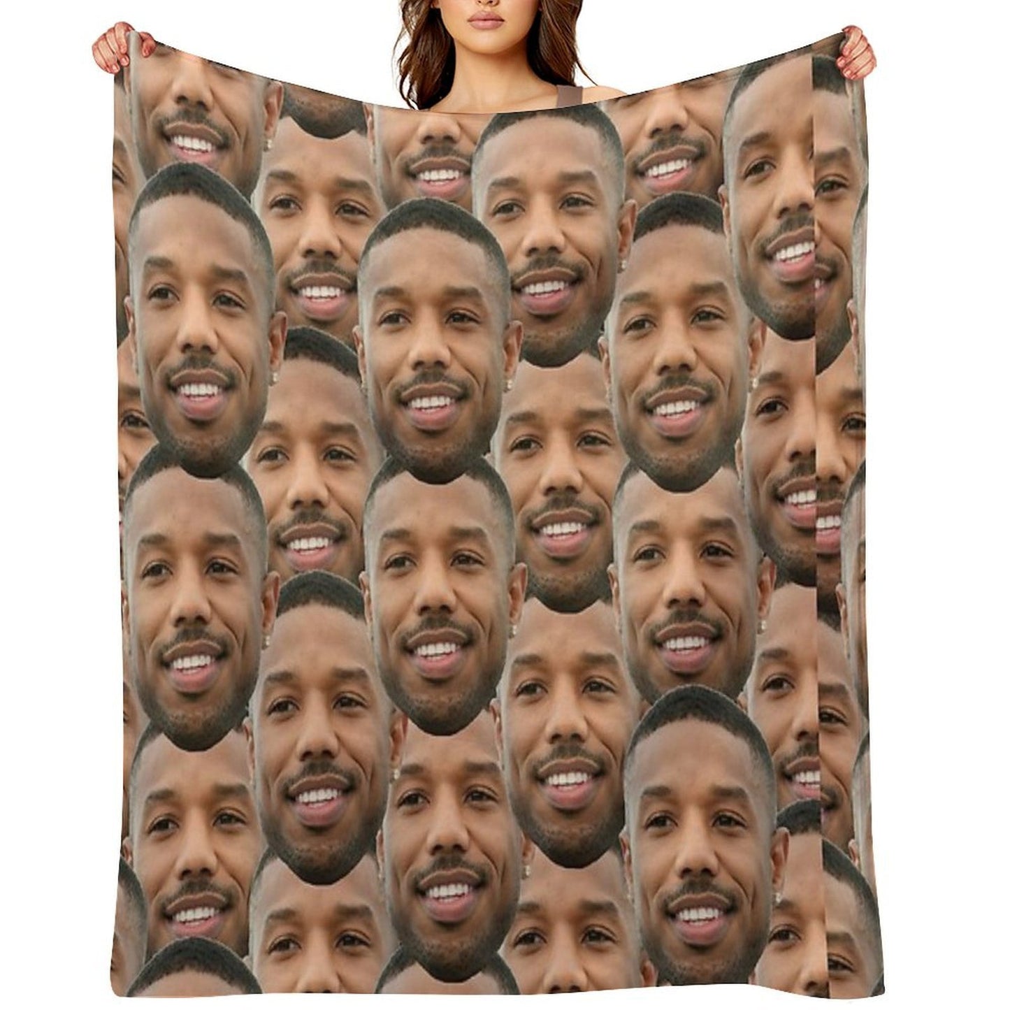 Michael B Jordan Heads Lightweight Throw Blanket