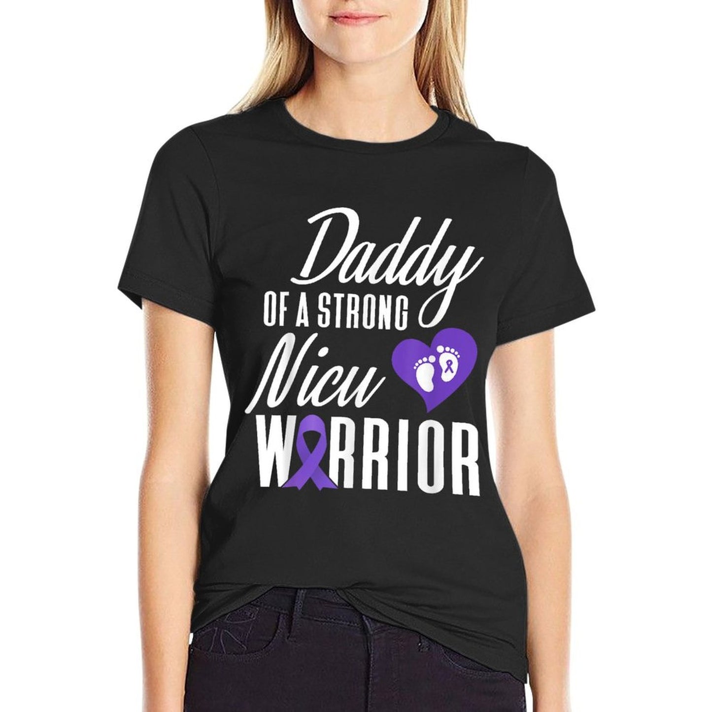Prematurity Awareness Daddy Nicu Warrior Preemie Dad Eco-friendly Material T-Shirt