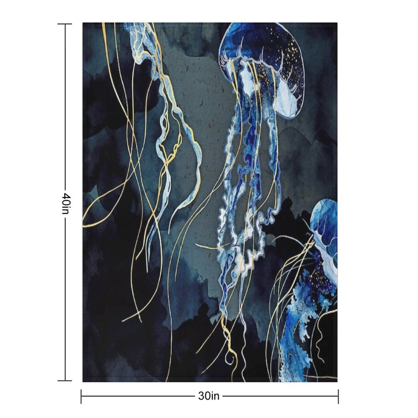 Metallic Ocean III Comfort Throw Blanket