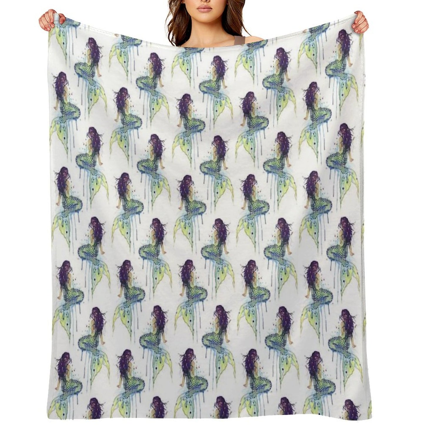 Mermaid Lightweight Throw Blanket