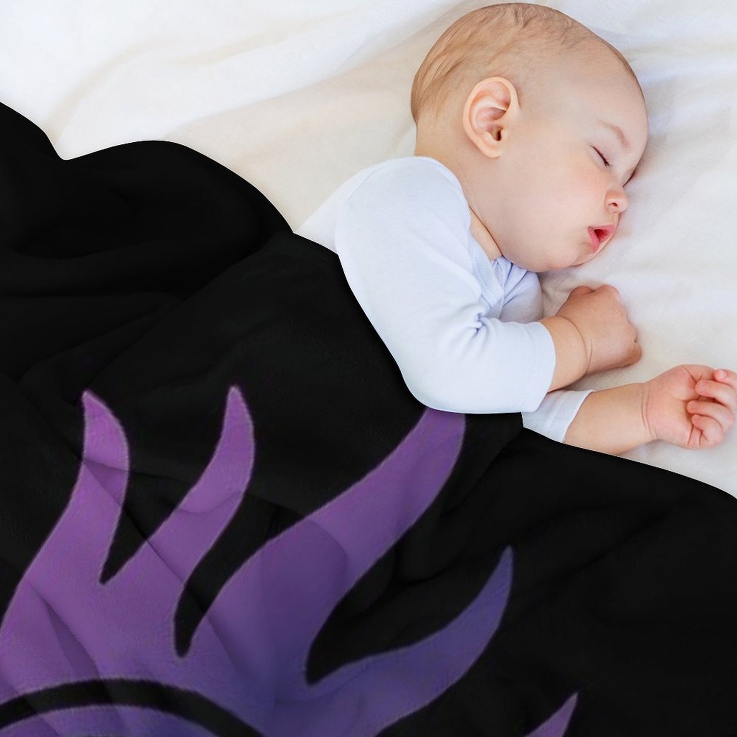 Purple Pentacle Black Comfort Throw Blanket