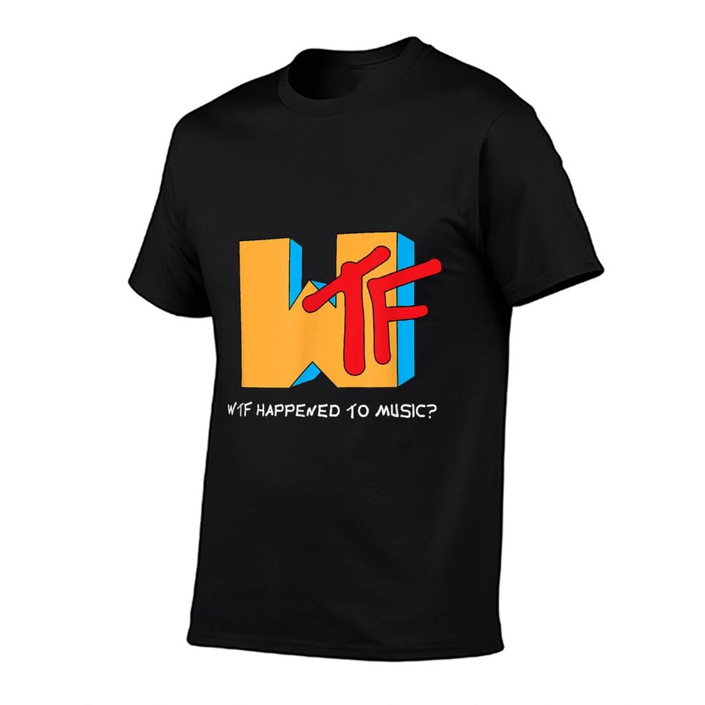WTF Happened to Music TV Ruined It! - Funny Musician Heathered Texture T-Shirt