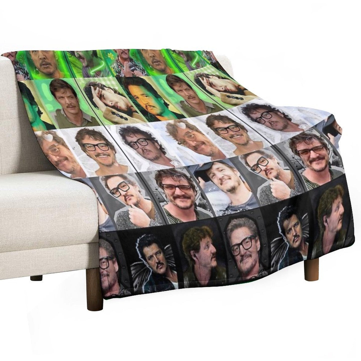 Pedro Pascal As The Aromantic Pride Flag All-season Throw Blanket