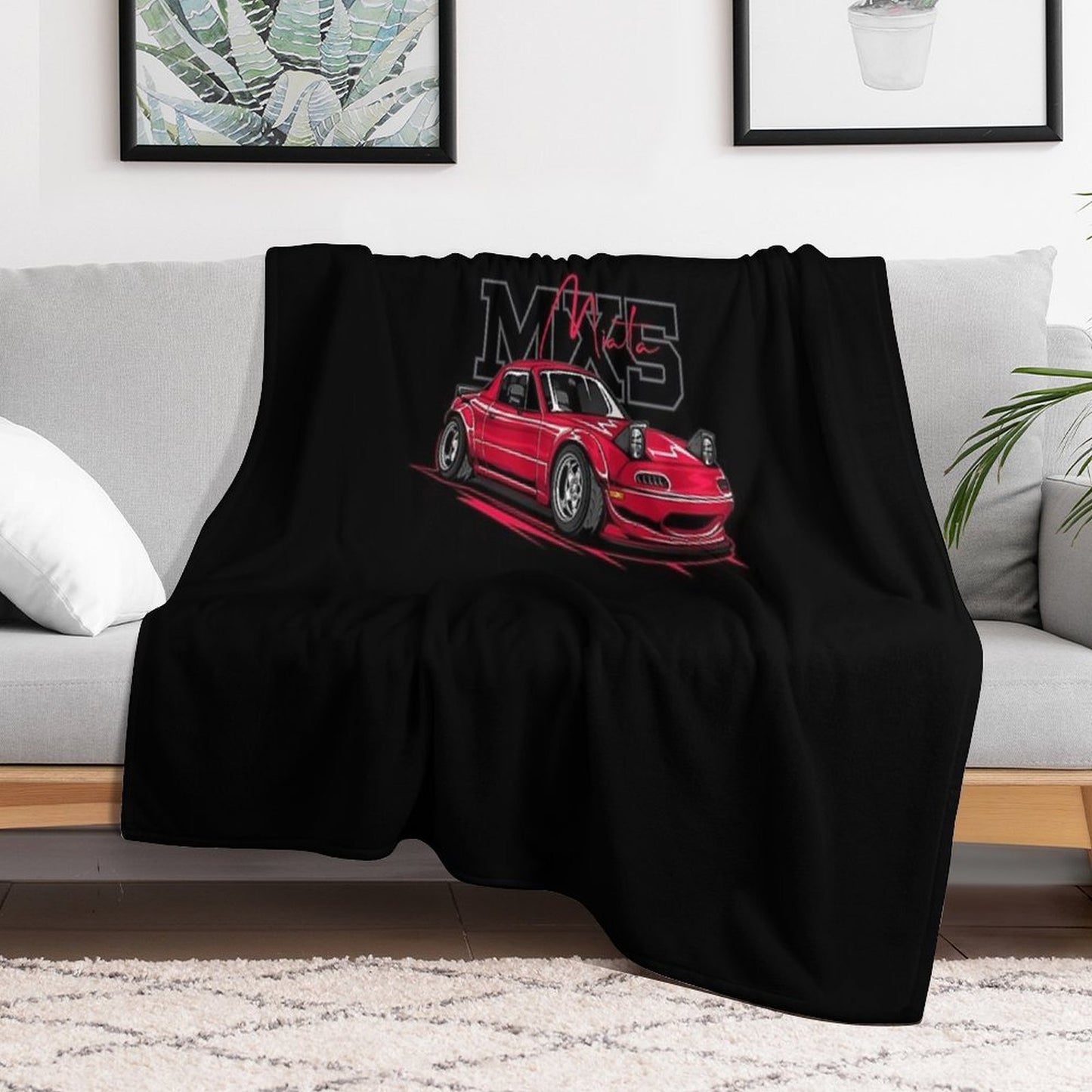 Red Mazda MX5 Miata Durable Throw Blanket