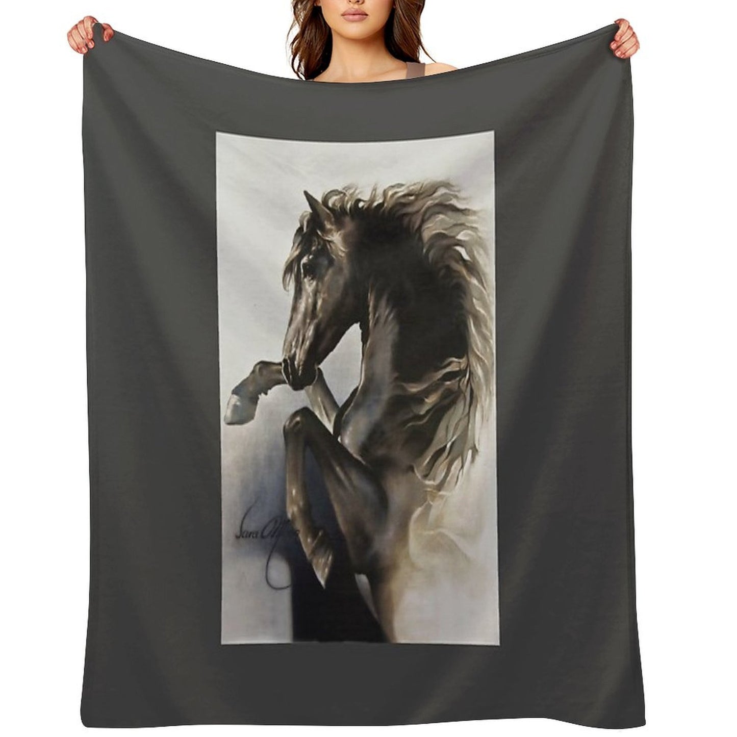 Black Fury Sustainable Throw Blanket