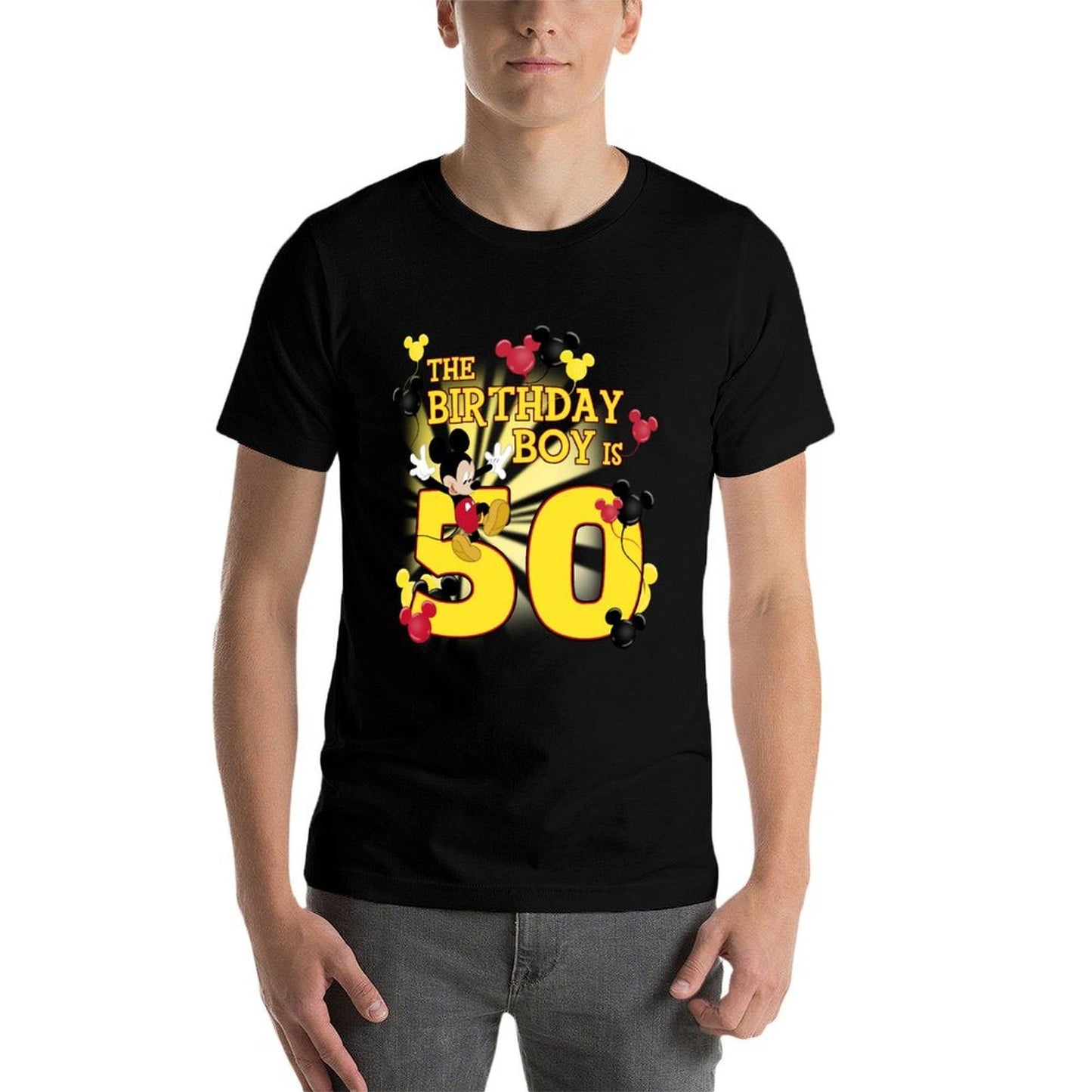 Disney Mickey And Friends Mickey 50th Birthday Boy Quick-drying T-Shirt