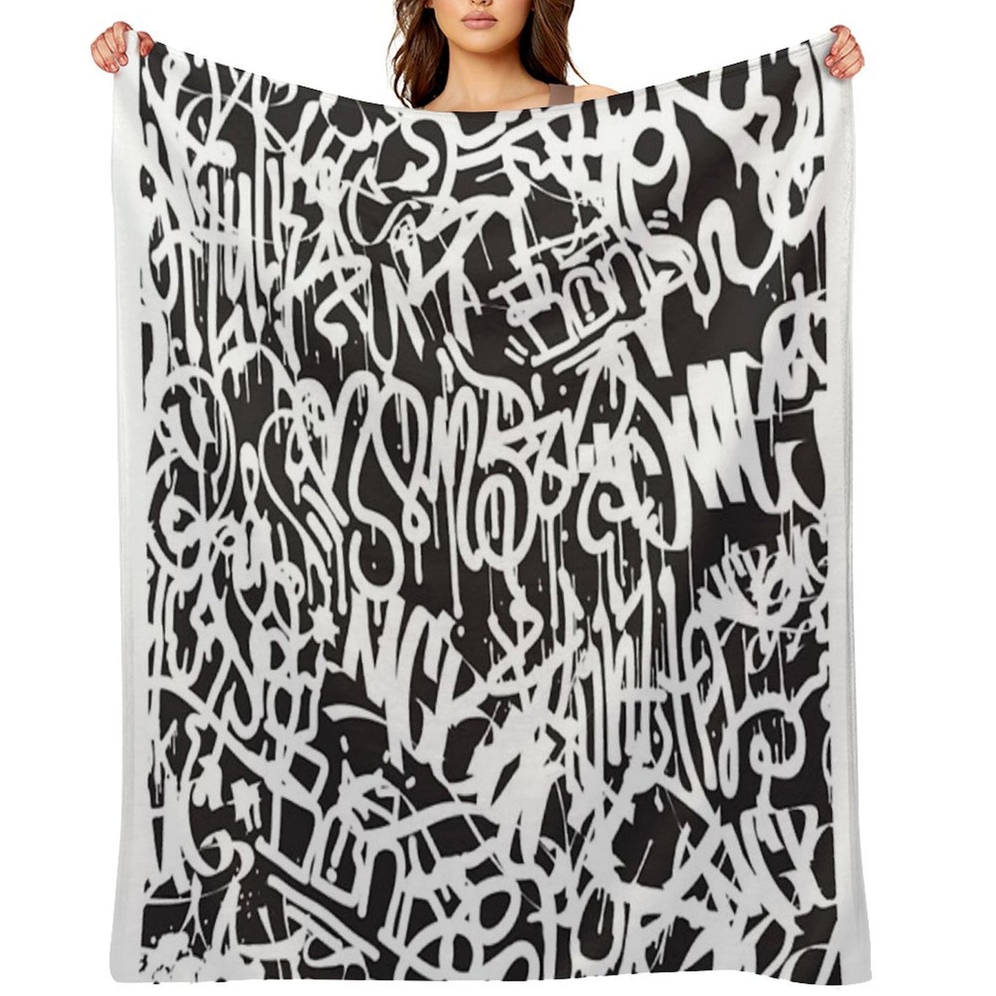 All There in Black And White Premium Throw Blanket