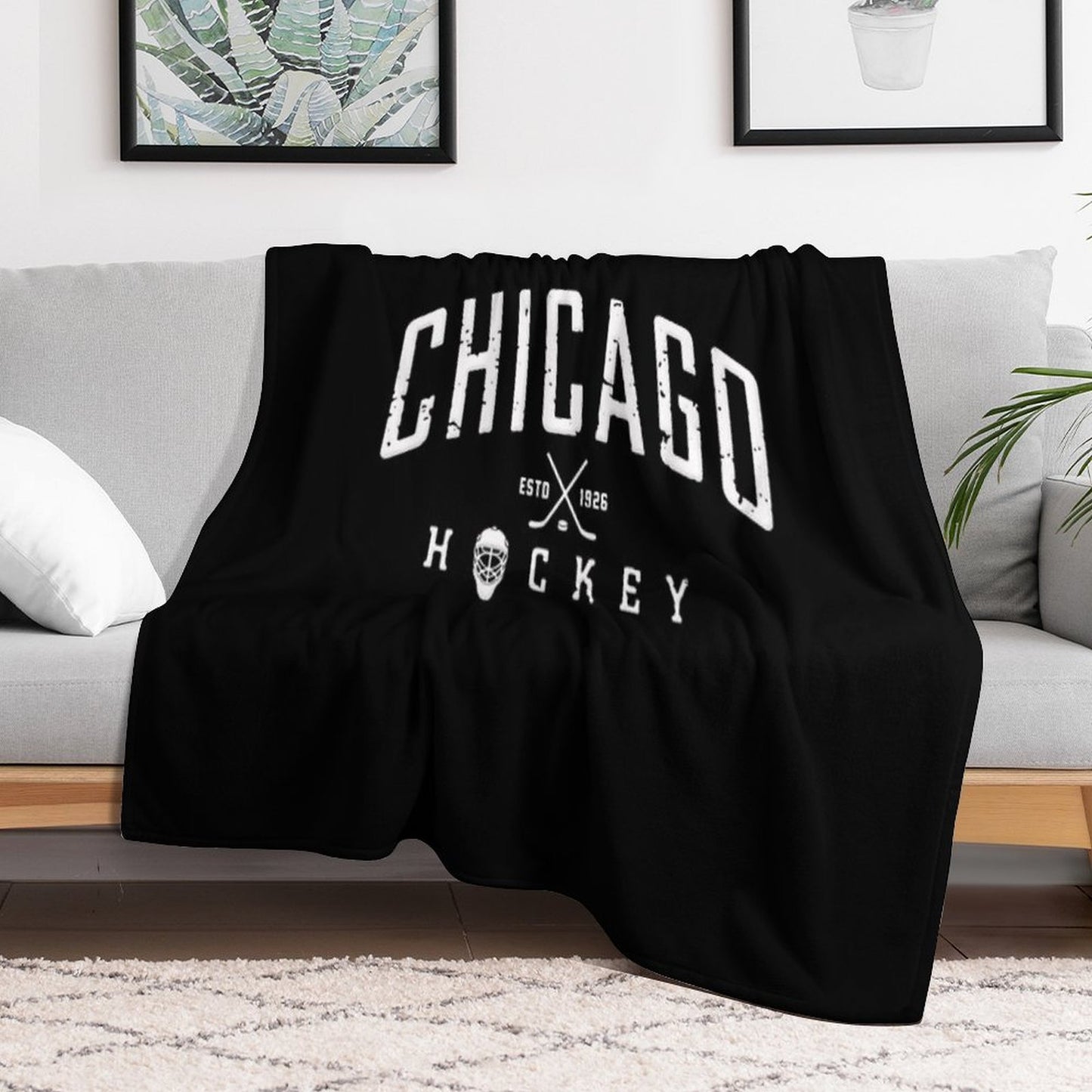 Chicago Blackhawks Hockey Velvety-soft Throw Blanket