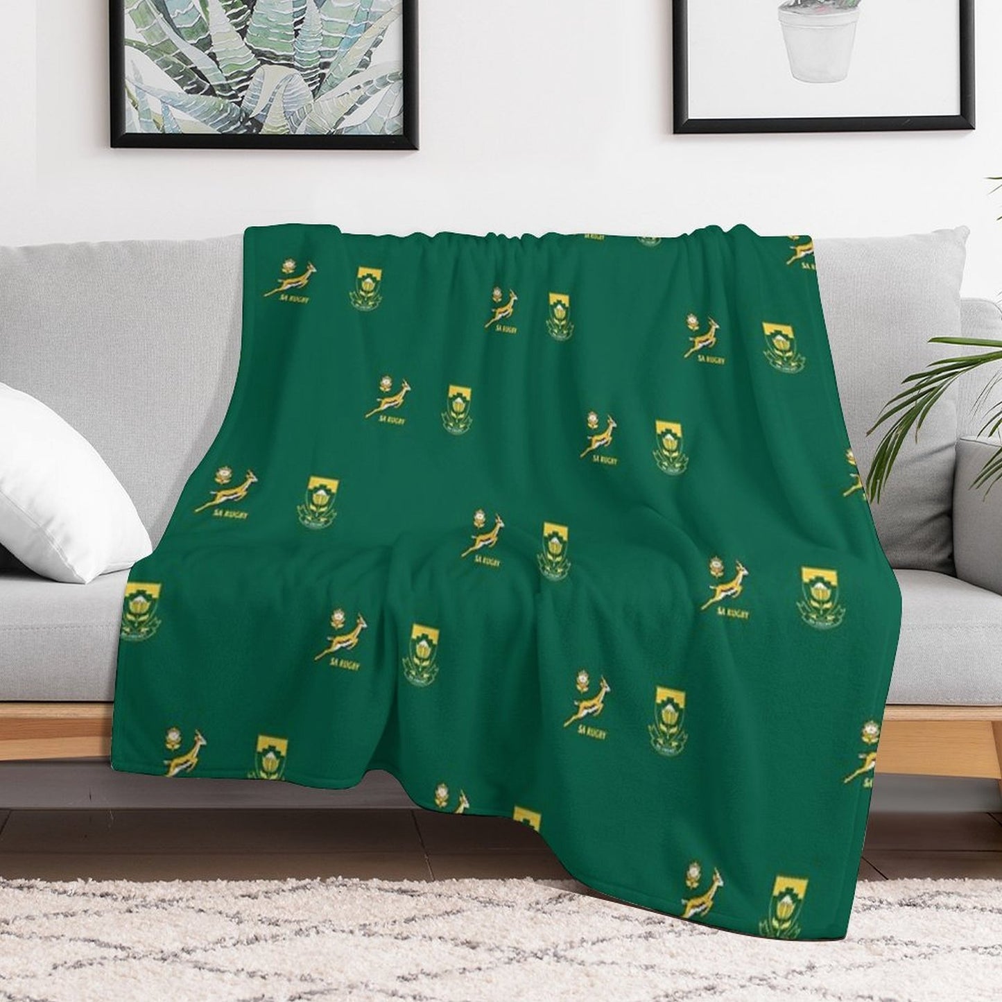 SOUTH AFRICAN CRICKET -FANS Eco-conscious Throw Blanket