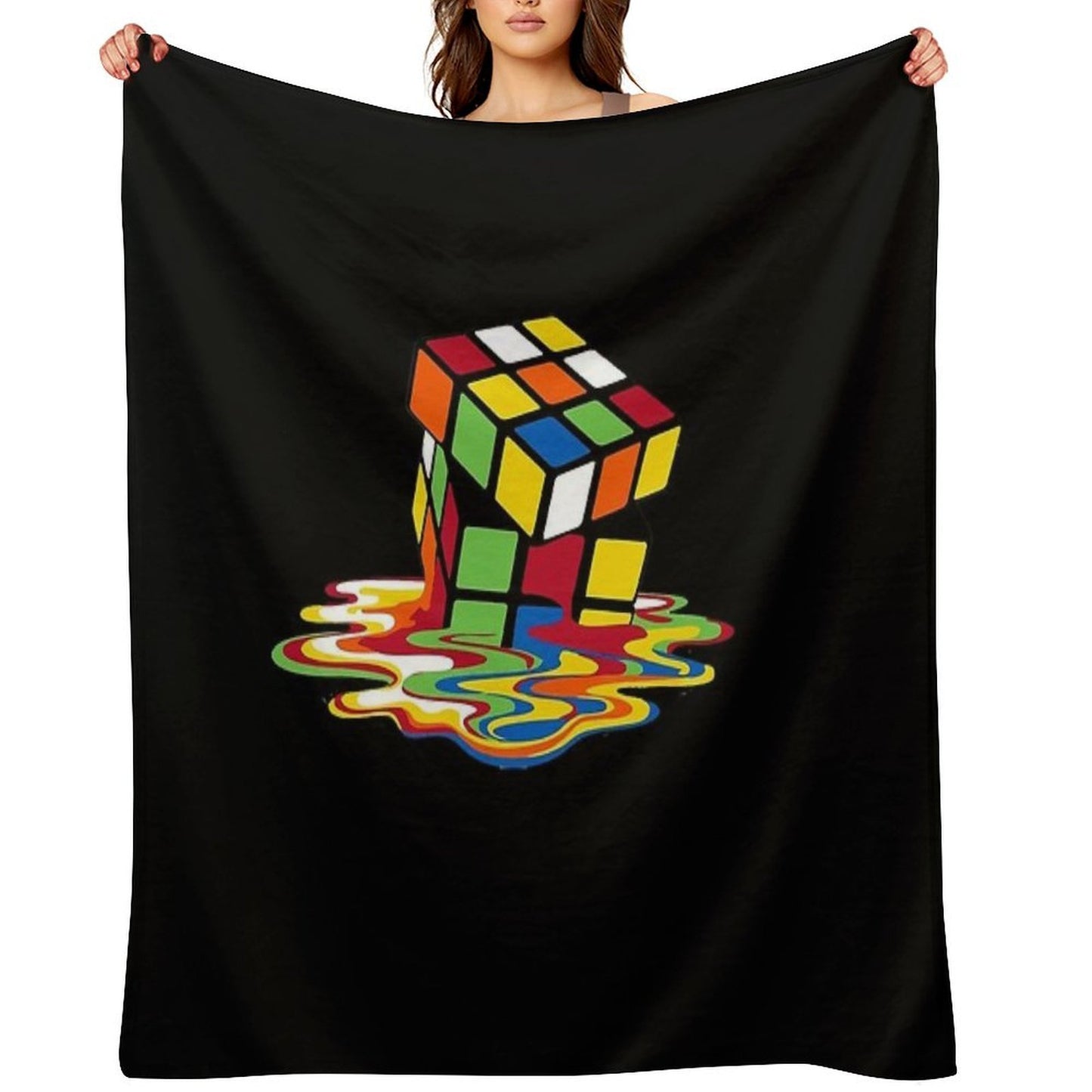 Rubick's Cube Sustainable Throw Blanket